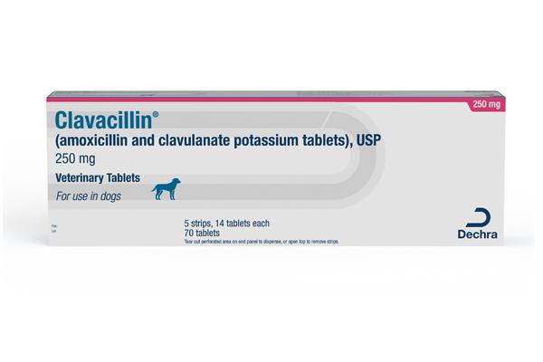 Clavacillin® (amoxicillin and clavulanate potassium tablets), USP Veterinary Tablets